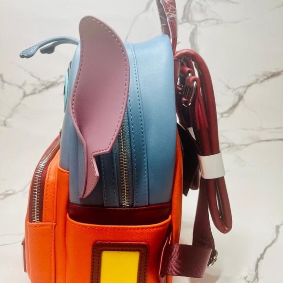 NWT- Loungefly Disney Stitch Experiment Womens 626 Faux Leather Mini BackPack - Picture 2 of 15